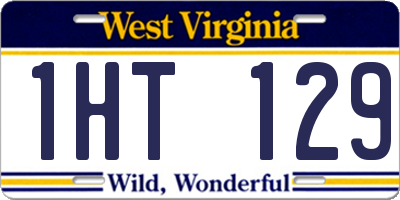 WV license plate 1HT129