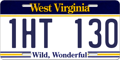 WV license plate 1HT130