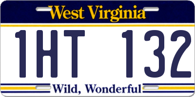 WV license plate 1HT132