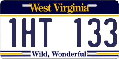 WV license plate 1HT133