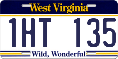 WV license plate 1HT135