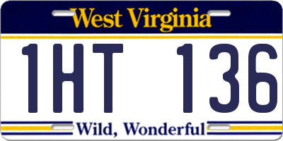 WV license plate 1HT136