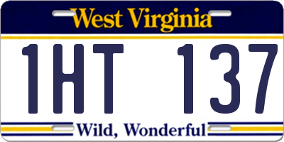 WV license plate 1HT137