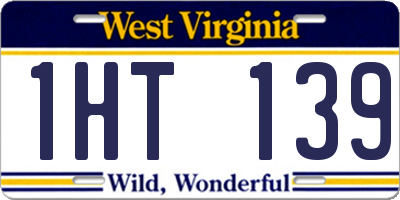 WV license plate 1HT139