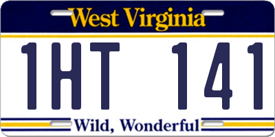 WV license plate 1HT141