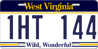 WV license plate 1HT144