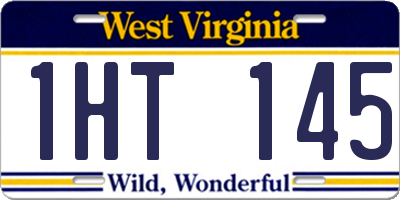 WV license plate 1HT145