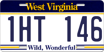 WV license plate 1HT146