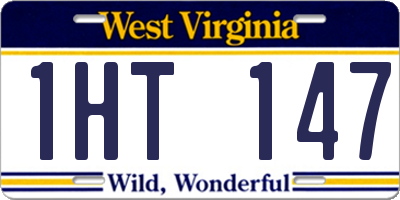 WV license plate 1HT147