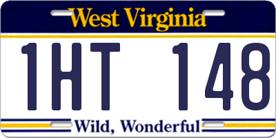 WV license plate 1HT148