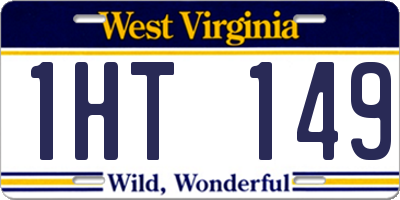 WV license plate 1HT149