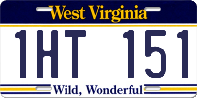 WV license plate 1HT151