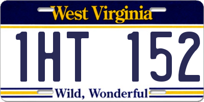 WV license plate 1HT152
