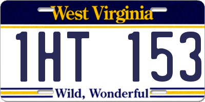 WV license plate 1HT153