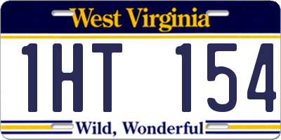 WV license plate 1HT154
