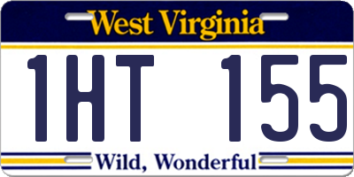 WV license plate 1HT155