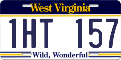 WV license plate 1HT157