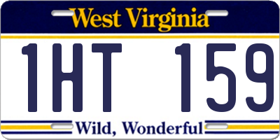 WV license plate 1HT159