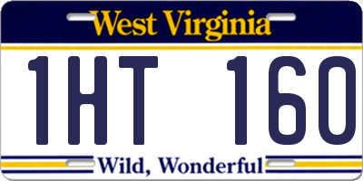 WV license plate 1HT160