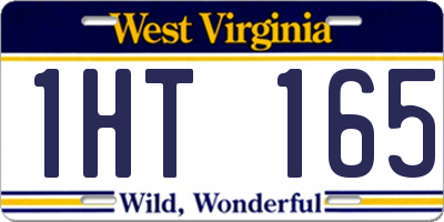 WV license plate 1HT165