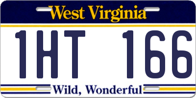 WV license plate 1HT166