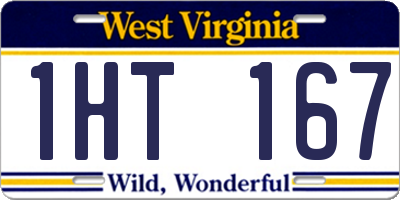 WV license plate 1HT167
