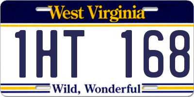 WV license plate 1HT168