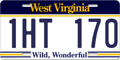 WV license plate 1HT170