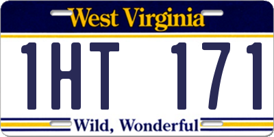 WV license plate 1HT171