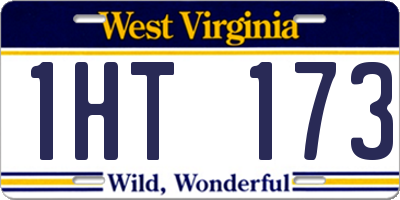 WV license plate 1HT173