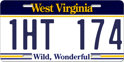 WV license plate 1HT174