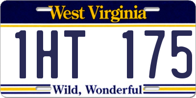 WV license plate 1HT175