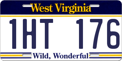WV license plate 1HT176