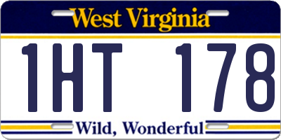WV license plate 1HT178