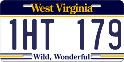 WV license plate 1HT179