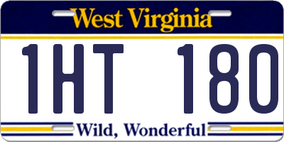 WV license plate 1HT180