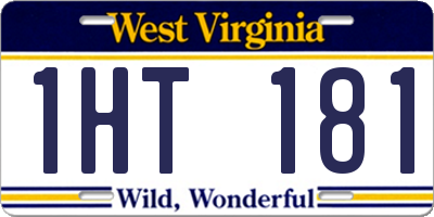 WV license plate 1HT181