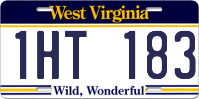 WV license plate 1HT183