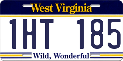 WV license plate 1HT185