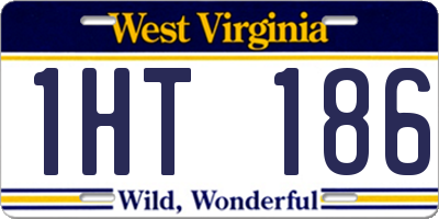 WV license plate 1HT186