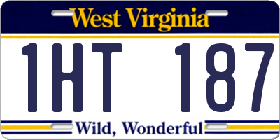 WV license plate 1HT187