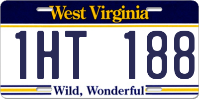 WV license plate 1HT188
