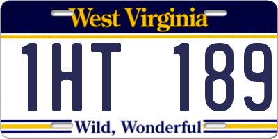 WV license plate 1HT189