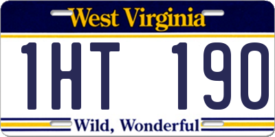 WV license plate 1HT190