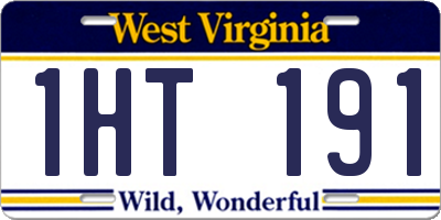 WV license plate 1HT191