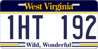 WV license plate 1HT192