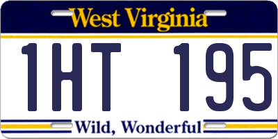 WV license plate 1HT195