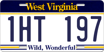WV license plate 1HT197