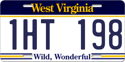 WV license plate 1HT198