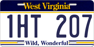 WV license plate 1HT207